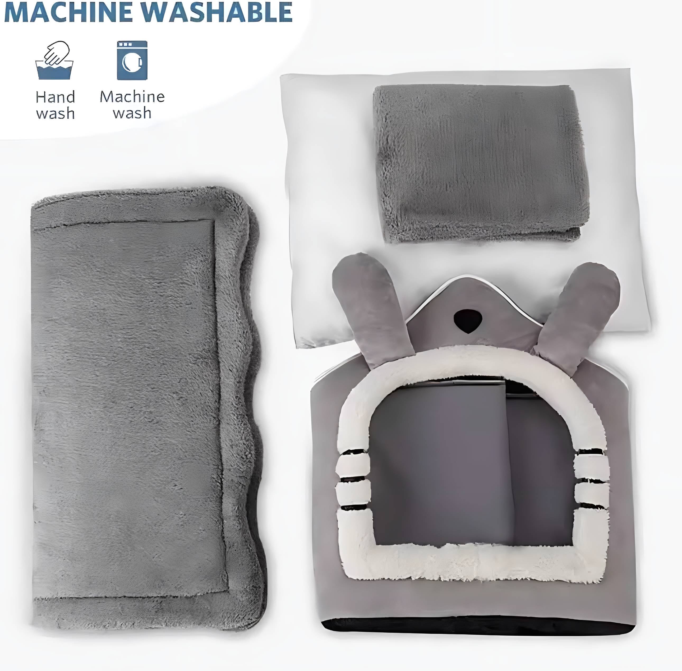 Maison Cozy WarmPaws™ – Lit & Tente Doux pour Chiens et Chats