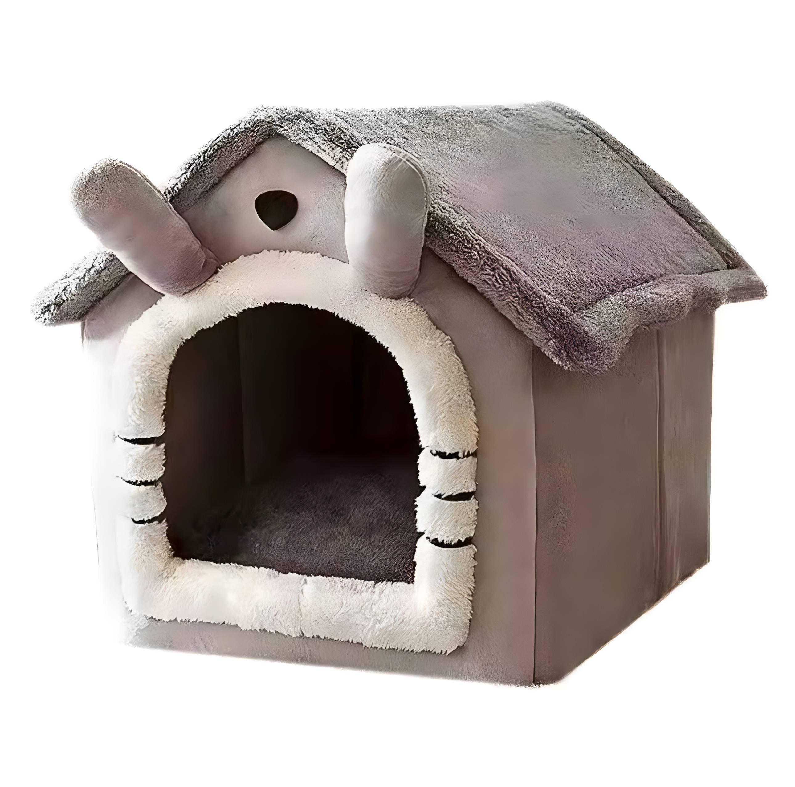 Maison Cozy WarmPaws™ – Lit & Tente Doux pour Chiens et Chats